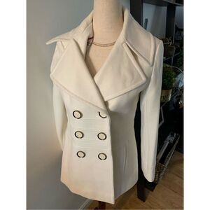 White pea coat size small